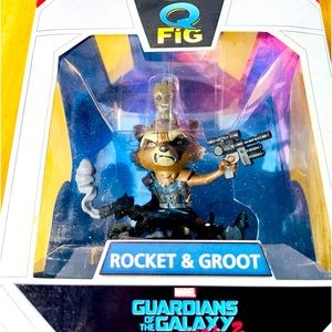 New!Collectible “Rocket & Groot Gaurdians of the Galaxy Vol.2 figureine (Q Fig)